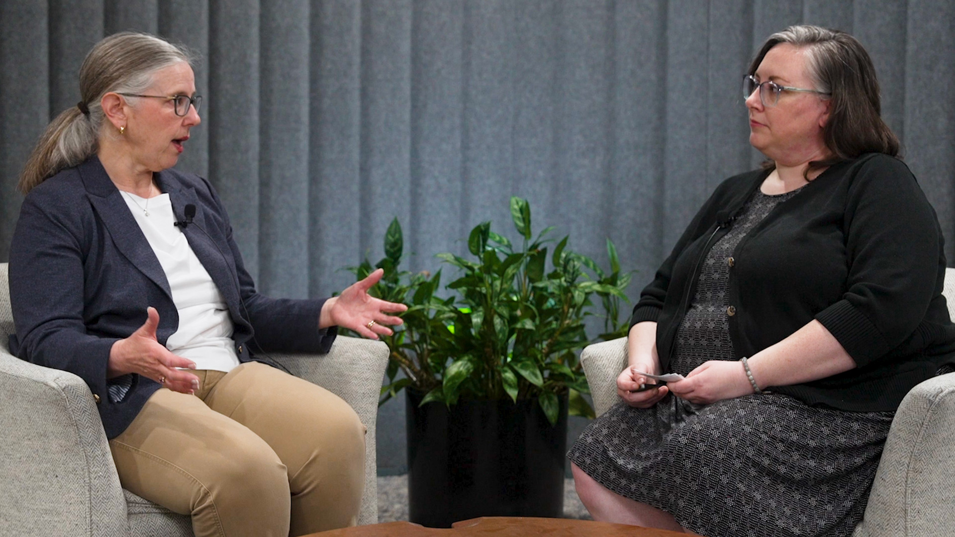 Marla Bump talks with Erin Deel during a Pension Insider recording.